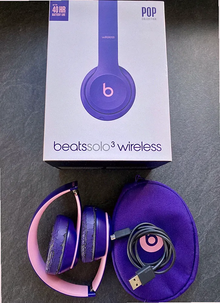 beats solo 3 wireless Pop Collection in lila inkl. Zubehör und Karton