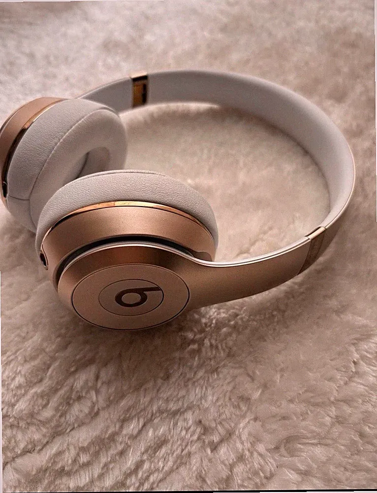 Beats Solo On-Ear Kopfhörer Weiß/Gold Bluetooth & 3,5mm faltbar mit Etui