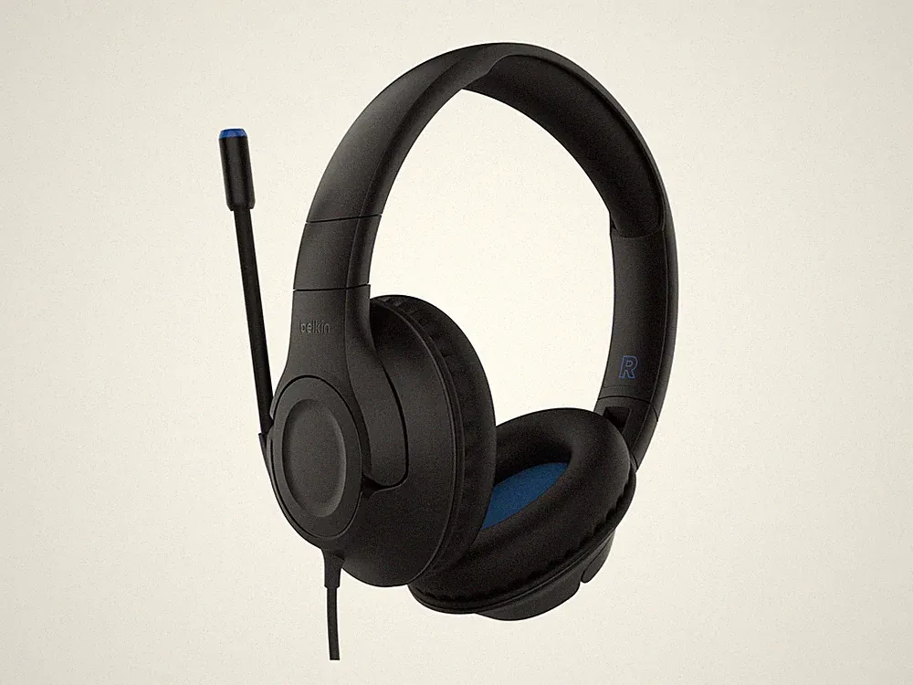 Belkin Gaming On-Ear Kinderkopfhörer mit Kabel ENA011hqBK Pavillon Headset