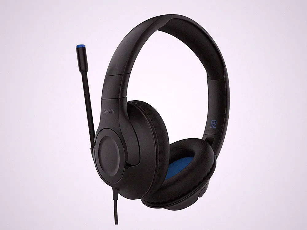Belkin Gaming On-Ear Kinderkopfhörer mit Kabel ENA011hqBK Pavillon Headset
