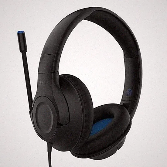 Belkin Gaming On-Ear Kopfhörer für Kinder mit Kabel, schwarz