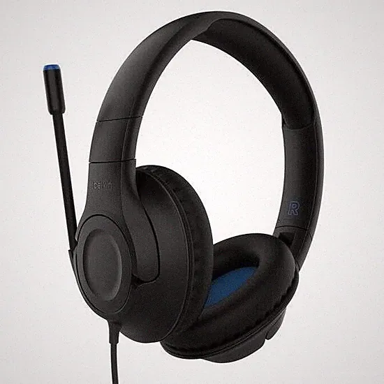 Belkin Gaming On-Ear Kopfhörer für Kinder mit Kabel, schwarz