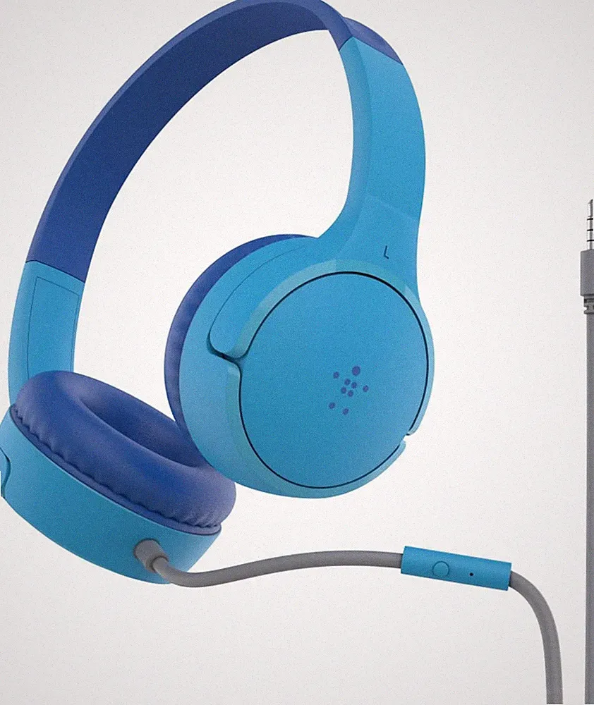 Belkin Sound Form Mini On-Ear-Kopfhörer mit Kabel für Kinder, Over-Ear-Headset m
