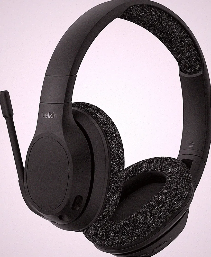 Belkin SoundForm Adapt Bluetooth Over-Ear Kopfhörer mit Armmikrofon, schwarz