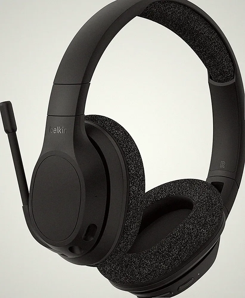 Belkin SoundForm Adapt Wireless Over-Ear Kopfhörer Boom Mikrofon 65H Akku schwarz
