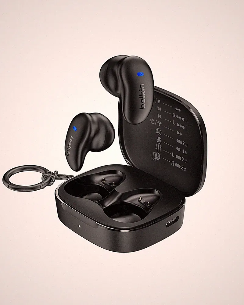 Belkin SoundForm Anywhere In Ear Bluetooth Kopfhörer Halb-In-Ear Schwarz 26 Std.