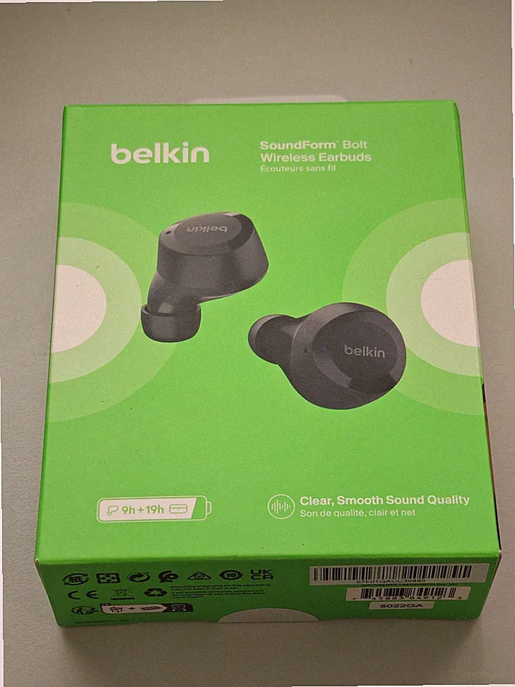 Belkin SoundForm Bolt Wireless In-Ear-Kopfhörer, schwarz "wie neu"