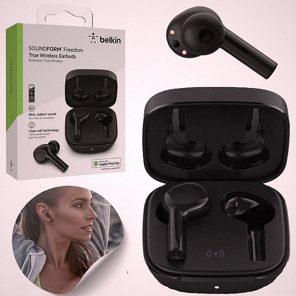 Belkin SoundForm Freedom Kabellose In-Ear Kopfhörer mit Mikrofon Bluetooth