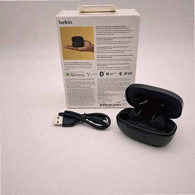 Belkin SoundForm Immerse True Wireless Earbuds, Hybrid ANC, kabelloses Laden, Wa