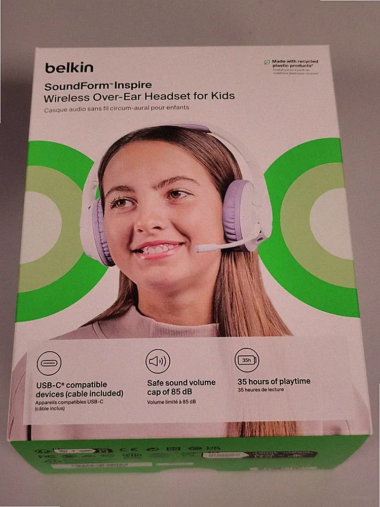 Belkin SoundForm Inspire kabelloser Over-Ear-Kopfhörer für Kinder weiß