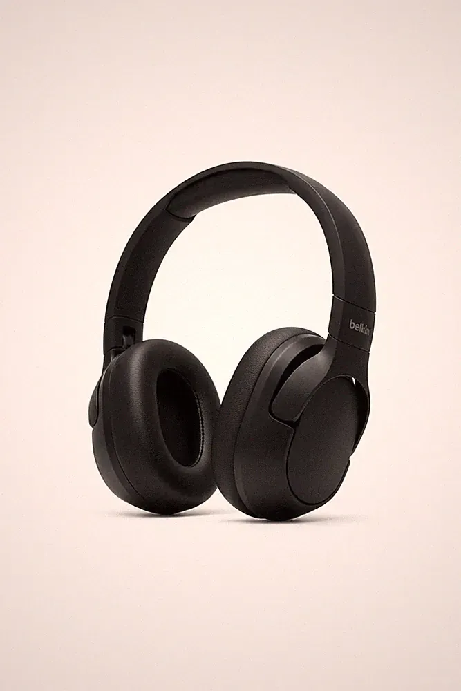Belkin SoundForm Isolate – Kabellose ANC-Kopfhörer, 60 Std. Akku, Schwarz