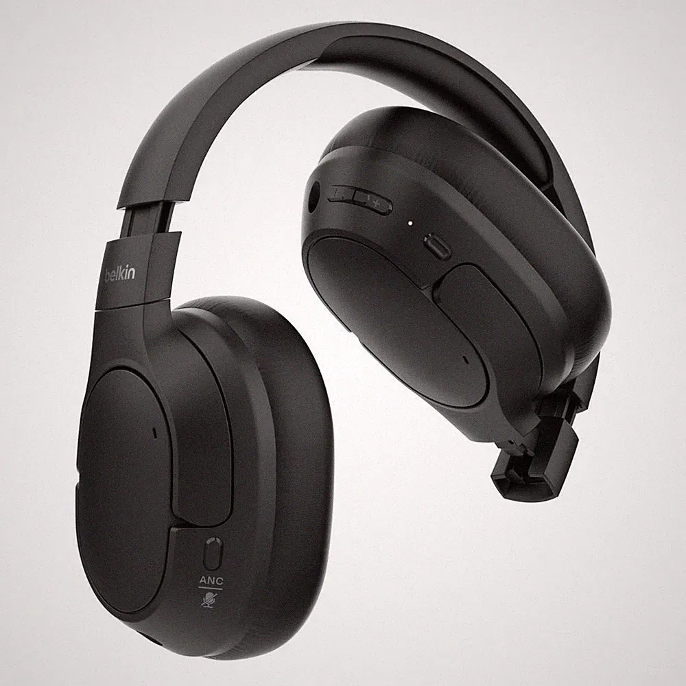 Belkin SoundForm Isolate Noise Cancelling Over-Ear Kopfhörer - Schwarz