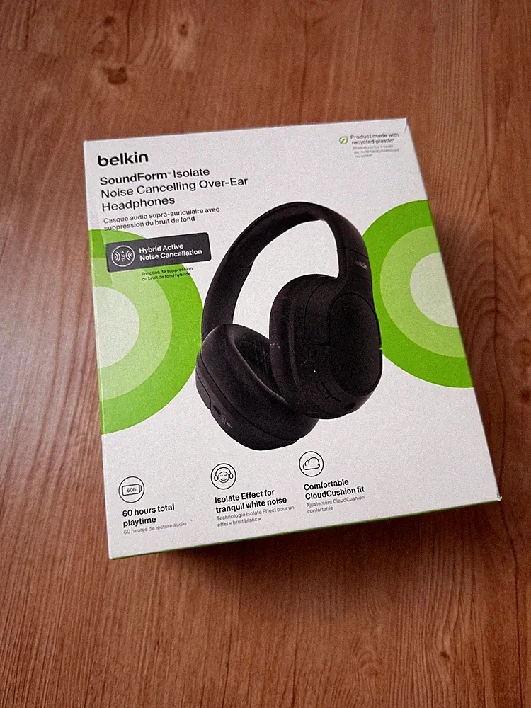 Belkin SoundForm Isolate Over Ear Kopfhörer ANC 60h Akku Neu
