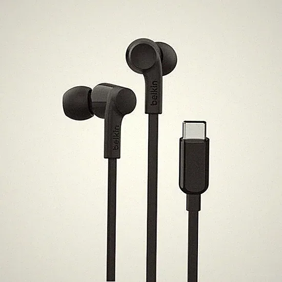 Belkin SoundForm Kabelgebundener In-Ear-Kopfhörer mit USB‑C-Anschluss, schwarz