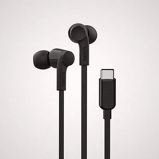 Belkin SoundForm Kabelgebundener In-Ear-Kopfhörer mit USB‑C-Anschluss, schwarz