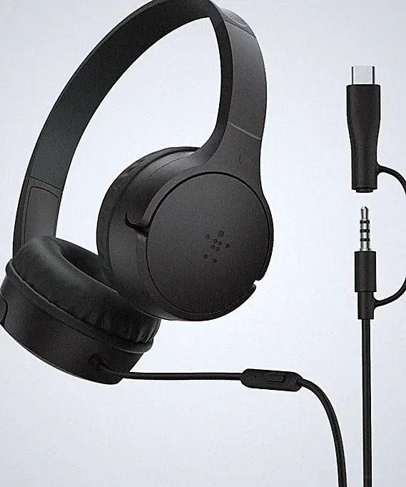 Belkin SoundForm Kopfhörer Kinder mit Kabel, USB-C auf 3,5-mm "wie neu"