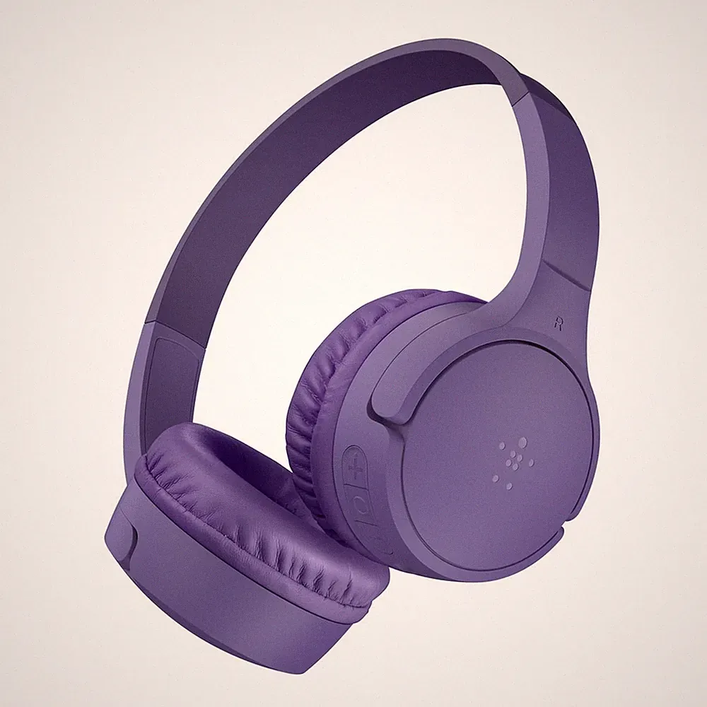 Belkin SoundForm Mini BT On-Ear Kopfhörer für Kinder, lila "wie neu"
