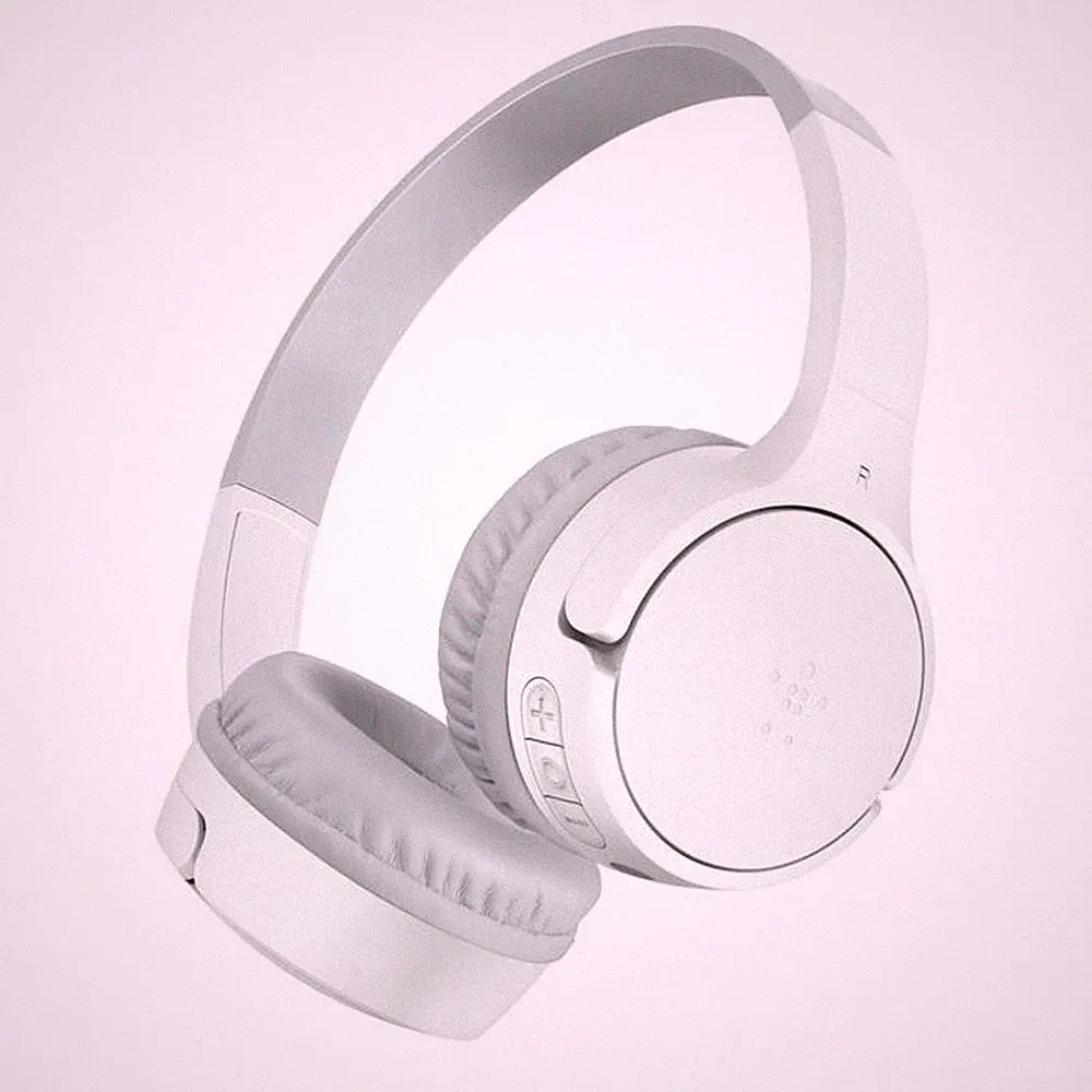 Belkin SoundForm Mini kabelloser On-Ear-Kopfhörer für Kinder, weiß