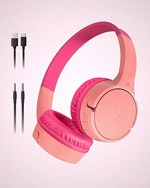 Belkin SoundForm Mini Kinderkopfhörer kabellos Mikrofon 30 Std. Rosa Over-Ear