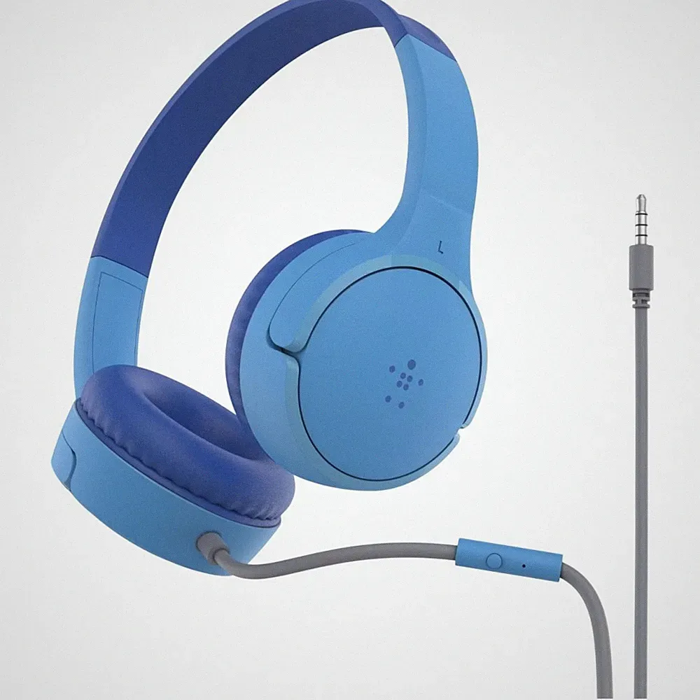 Belkin Soundform Mini On-Ear Kopfhörer blau kabelgebunden 3,5mm Klinke, Mikrofon