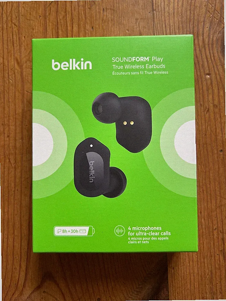 Belkin SOUNDFORM Play True Wireless In-Ear-Kopfhörer, Schwarz, neu