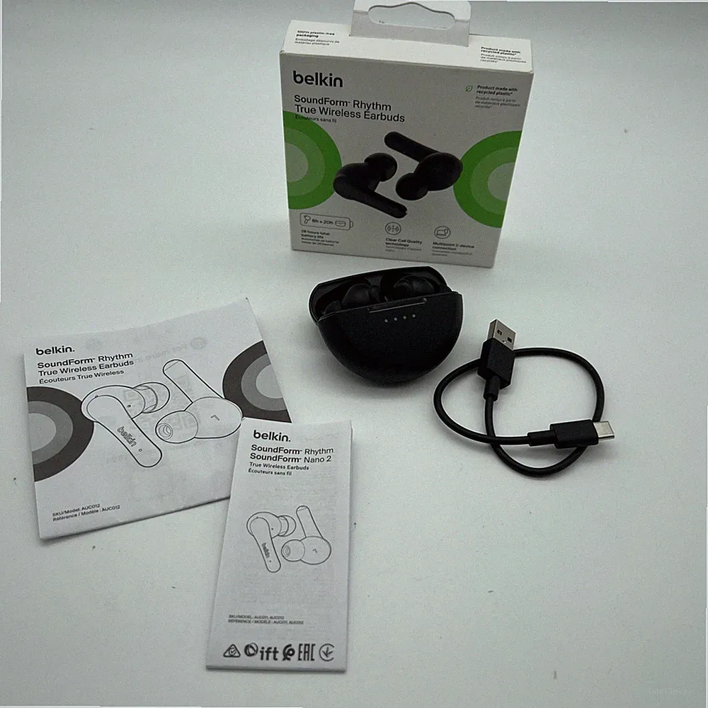 Belkin SoundForm Rhythm True Wireless In-Ear Kopfhörer Bluetooth Schwarz IPX5