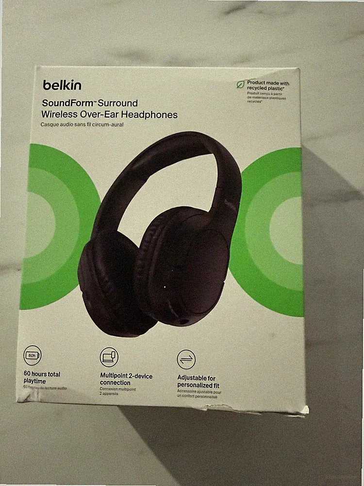 belkin soundform Surround BT Kopfhörer Neu Schwarz