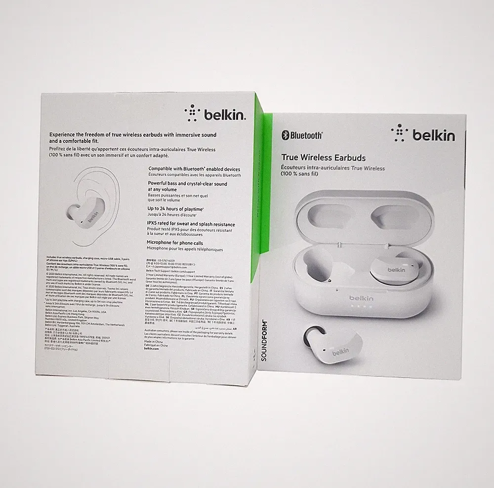Belkin Soundform True Wireless Earbuds Bluetooth Kopfhörer AUC001BTWH white OVP