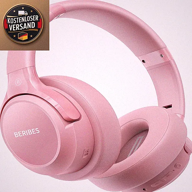 BERIBES Bluetooth Kopfhörer Over Ear 65 Std 6 EQ-Modi HiFi Stereo Falt