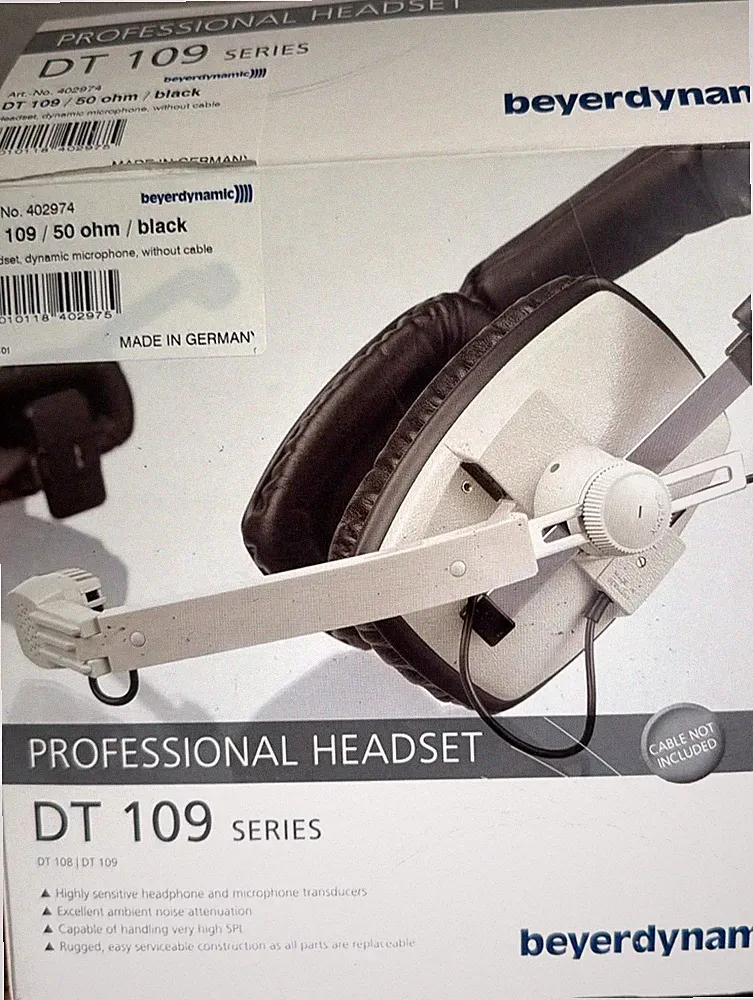 Beyerdynamic DT 109 Headset mit dynamischem Mikrofon für Broadcast und Intercom