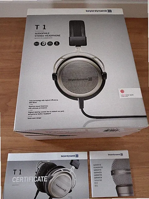 beyerdynamic T1 1st Generation Open Back Headphones Case Box Cable Studio Use