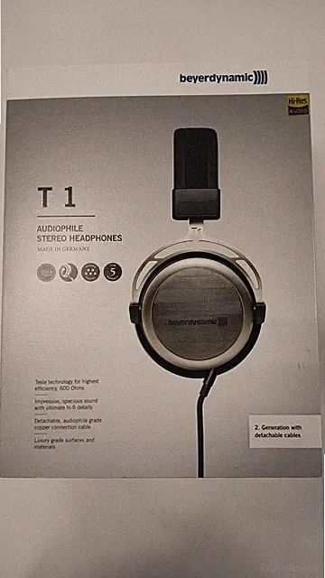 Beyerdynamic T1 2nd Gen Audiophile Over-Ear Kopfhörer 600Ω 360g Schwarz