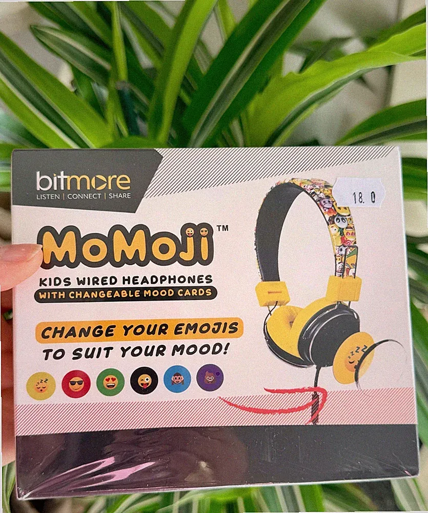 Bitmore MoMoji Kinder Kopfhörer 3,5mm Klinke, 85dB Lautstärkebegrenzt, Mikrofon