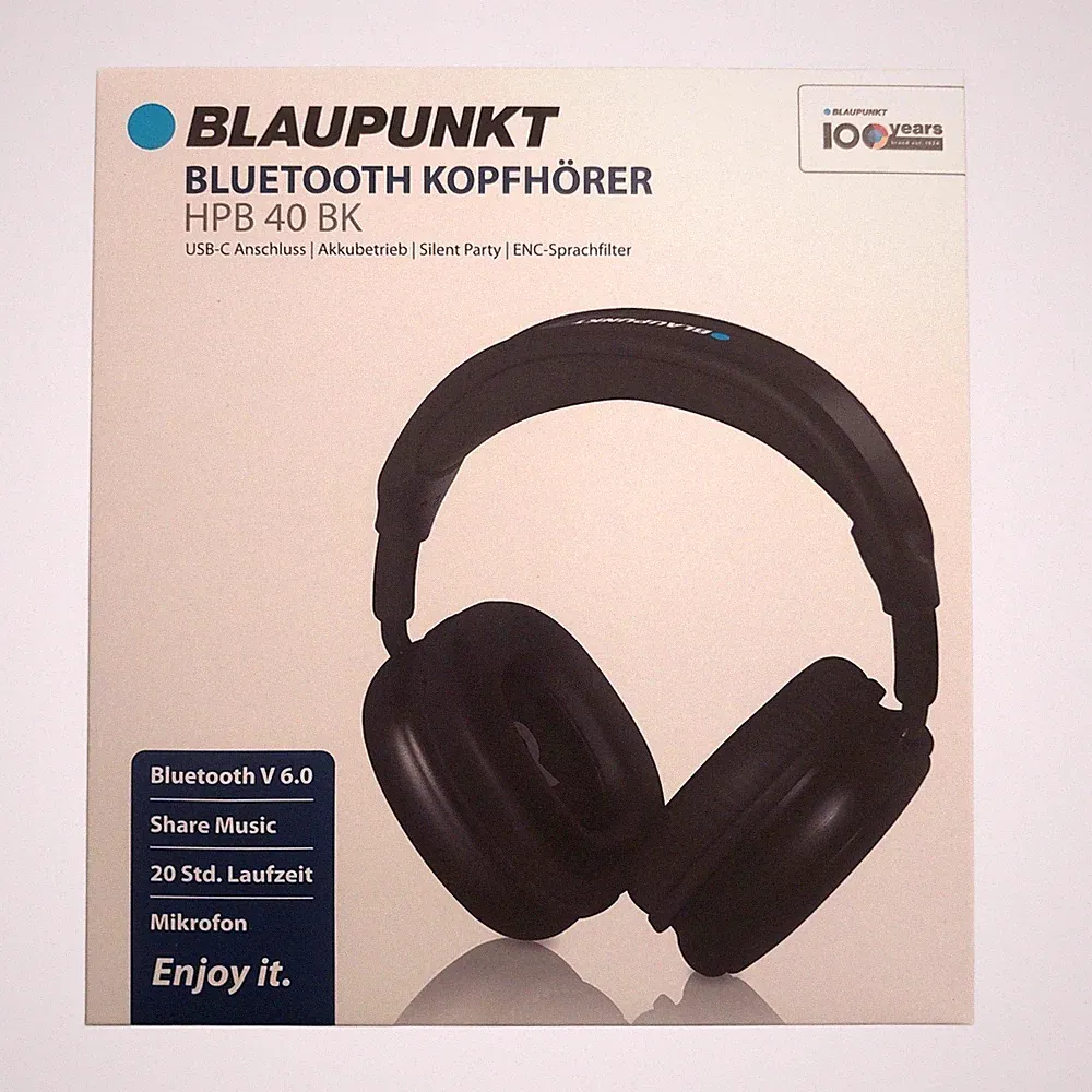 BLAUPUNKT HPB 40 Bluetooth 6.0 Kopfhörer ENC Share Music 20h Akku USB-C