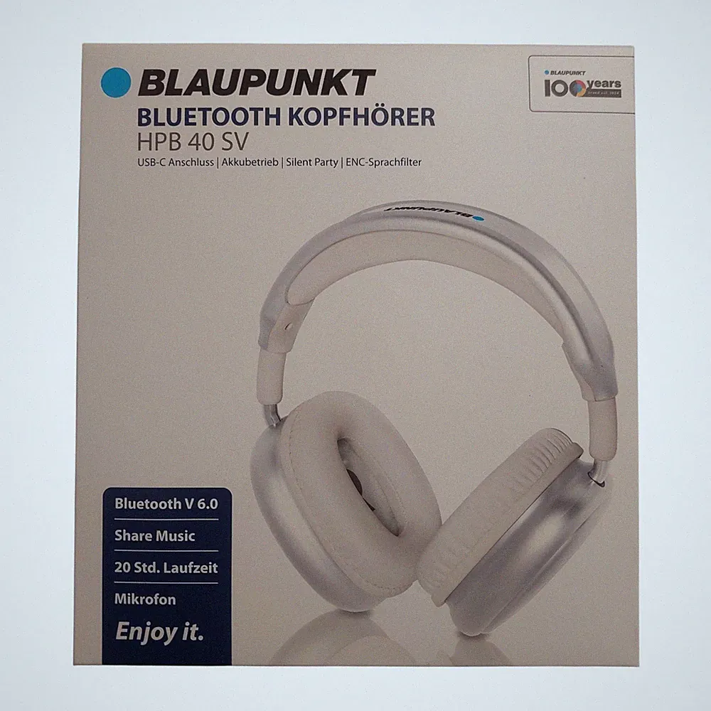 BLAUPUNKT HPB 40 Bluetooth 6.0 Kopfhörer ENC Share Music 20h Akku USB-C