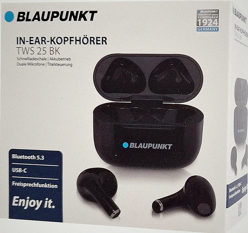 Blaupunkt TWS 25 True Wireless In-Ear-Kopfhörer Schwarz