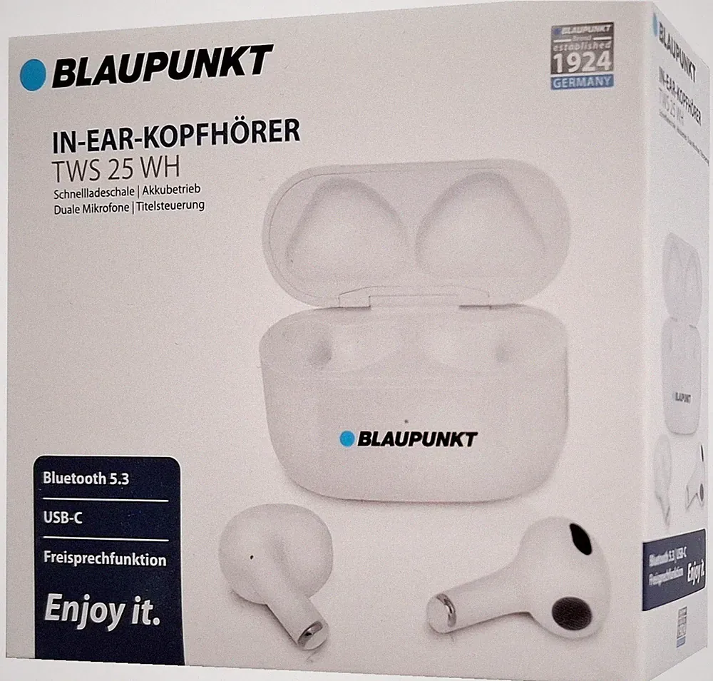 Blaupunkt TWS 25 True Wireless In-Ear-Kopfhörer Weiß