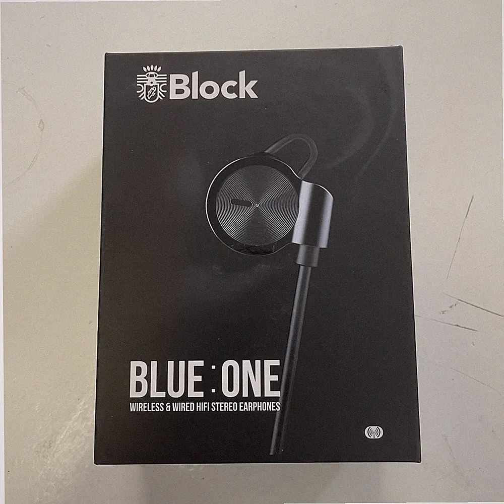 Block BLUE : ONE In-Ear-Kopfhörer Bluetooth, Noise Cancelling, Mikrofon, Schwarz