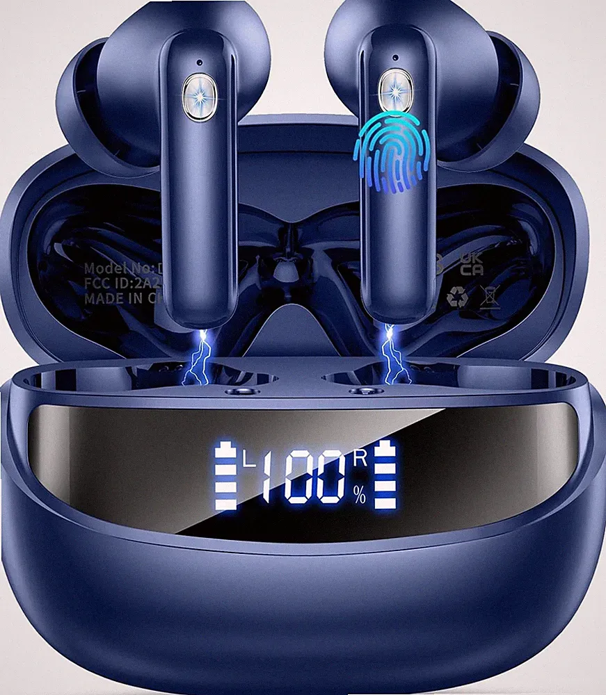 Bluetooth 2026 Kabellose Kopfhörer, wasserdicht mit LED-Anzeige, In Ear