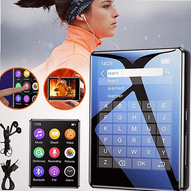 Bluetooth 5.0 MP3 Player 2.4inch MP4 Video Player Musikspieler FM Radio, E-Book