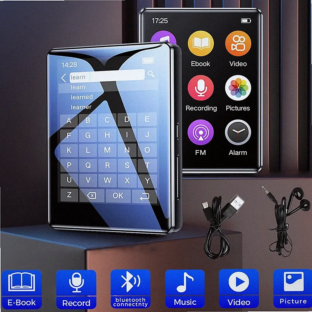Bluetooth 5.0 MP3 Player MP4 Video Player Musikspieler FM Radio mit Touchscreen