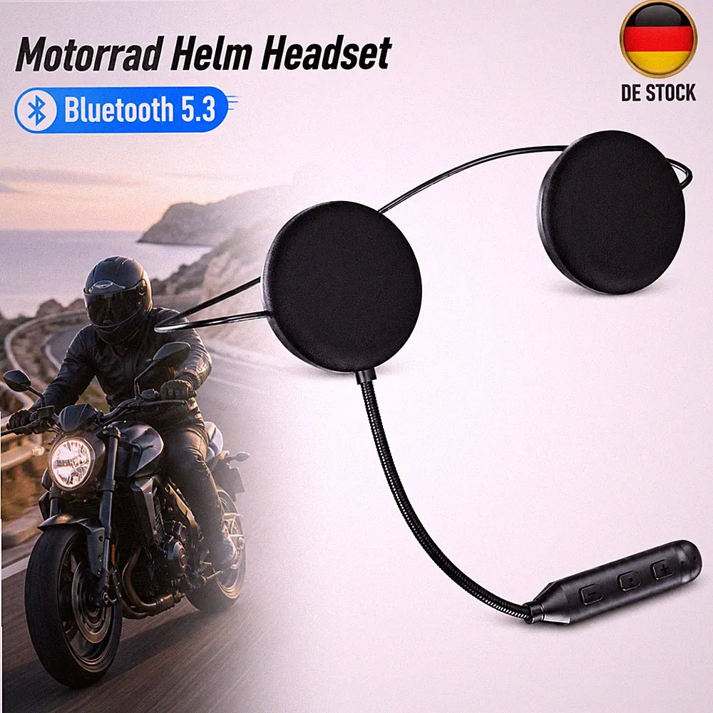 Bluetooth 5.3 Geräuschunterdrückung Motorrad Helm Headset Mikrofon Kopfhörer