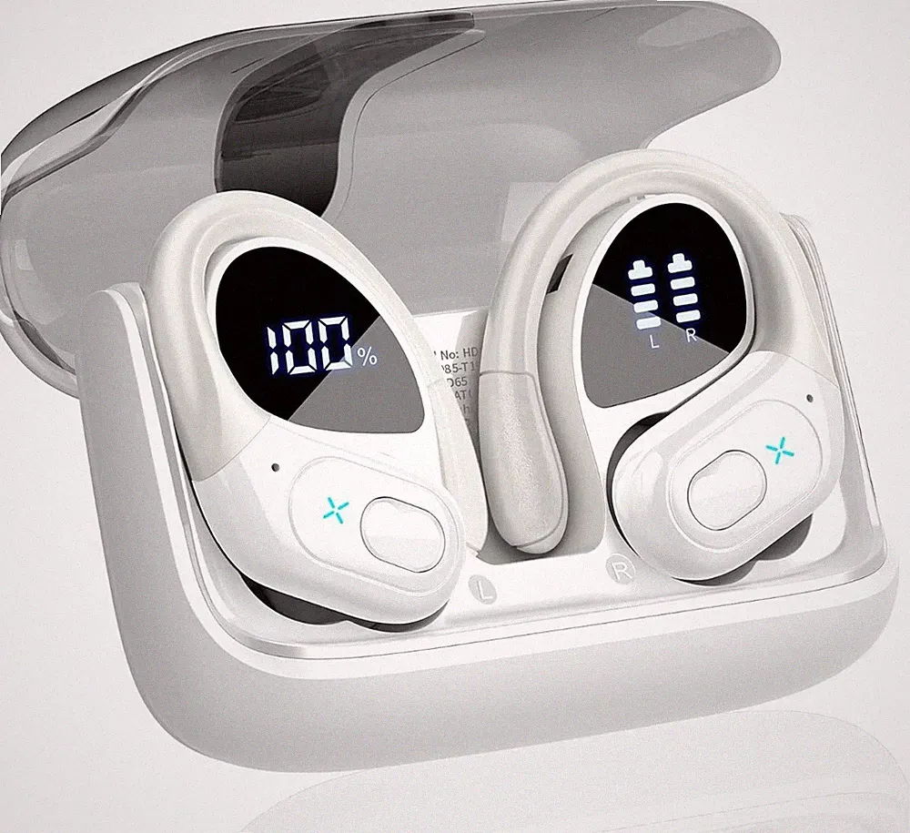Bluetooth 5.3 In-Ear Kopfhörer S01 TWS Wireless Earbuds Mikrofon Ladecase Weiß