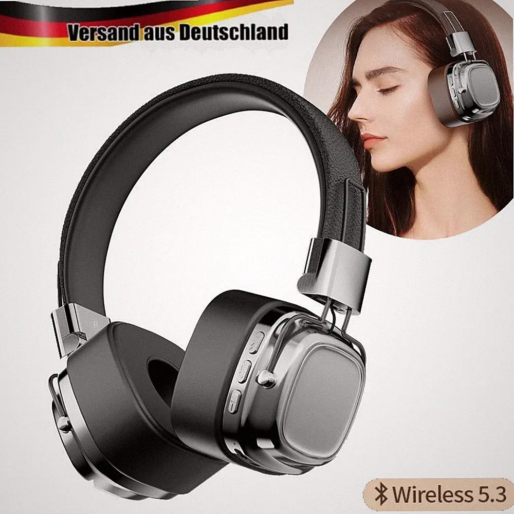 Bluetooth 5.3 kabellos Over-Ear Kopfhörer Faltbar Stereo HiFi Headset