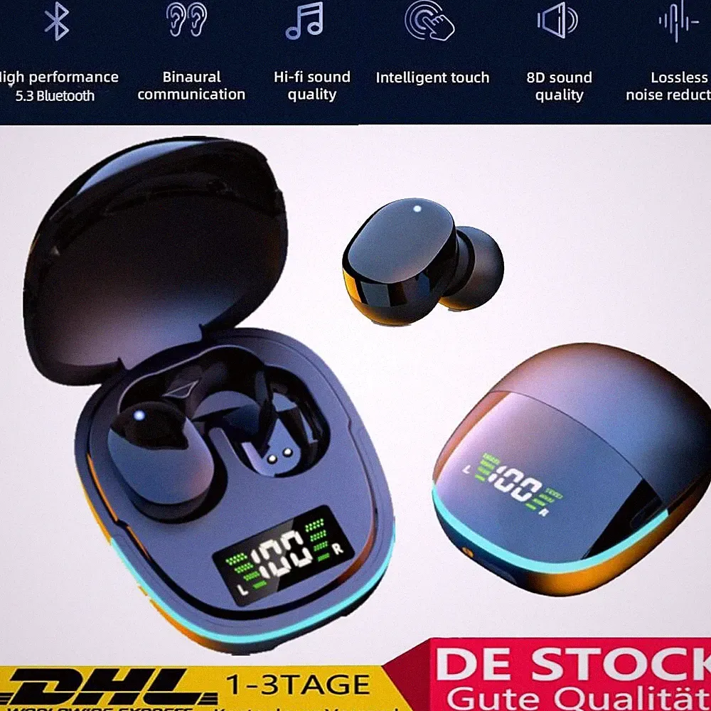 Bluetooth 5.3 Kabellose Mini-In-Ear-Kopfhörer mit ultraleichte Ohrhörer