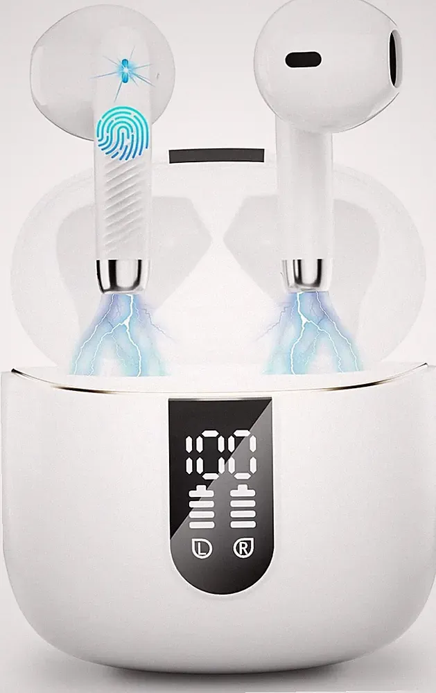 Bluetooth 5.3 Kopfhörer In Ear Kopfhörer Kabellos mit 4 Mic 48H Tiefer Bass