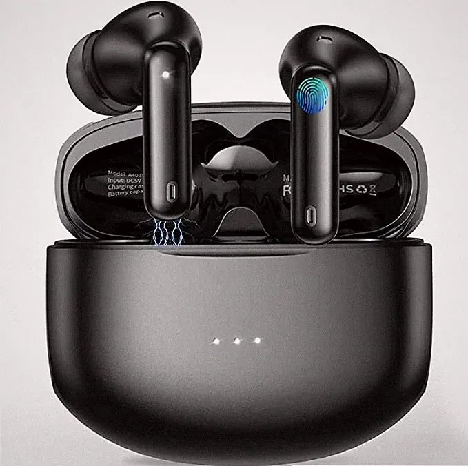 Bluetooth 5.3 Kopfhörer In Ear Kopfhörer Kabellos, mit 4 Mics