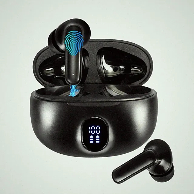 Bluetooth 5.3 Kopfhörer, In Ear Kopfhörer Kabellos Ohrhörer Touch Headset Sport