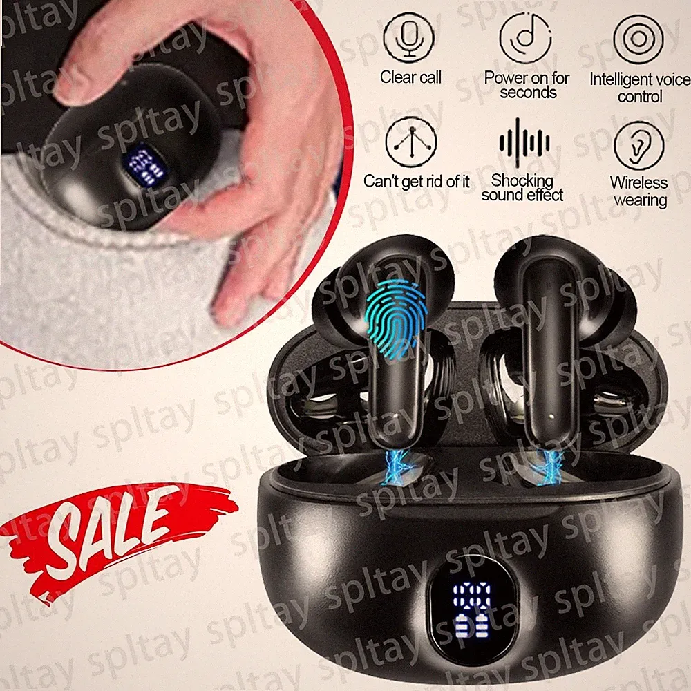 Bluetooth 5.3 Kopfhörer, In Ear Kopfhörer Kabellos Ohrhörer Touch Headset Sport