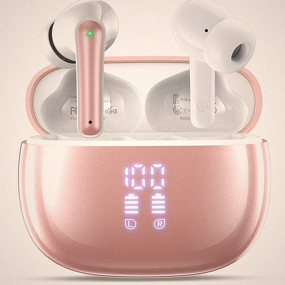 Bluetooth 5.3 Kopfhörer Kabellos In Ear Bluetooth Kopfhörer mit 4 ENC Mikrofon
